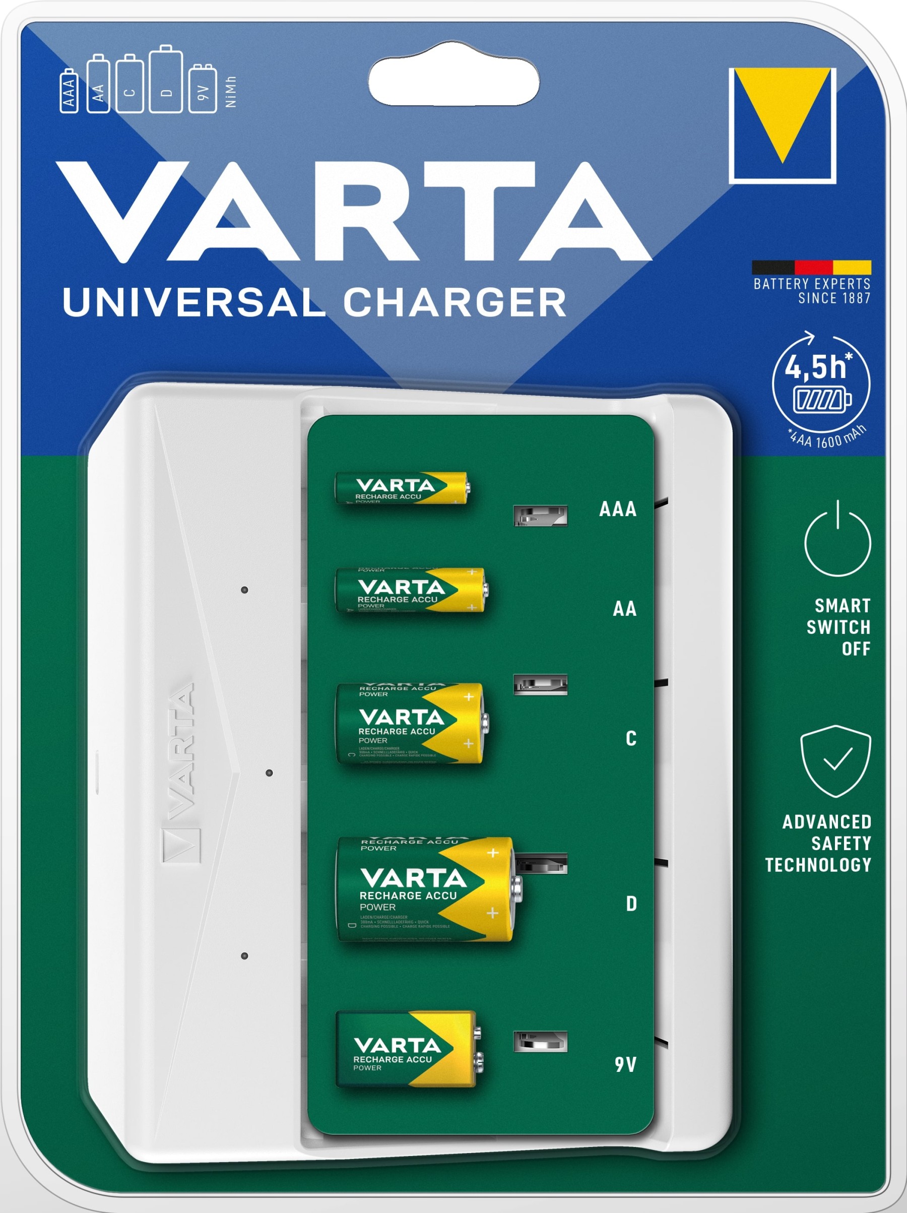 VARTA Easy Universal Charger with USB Type C Input